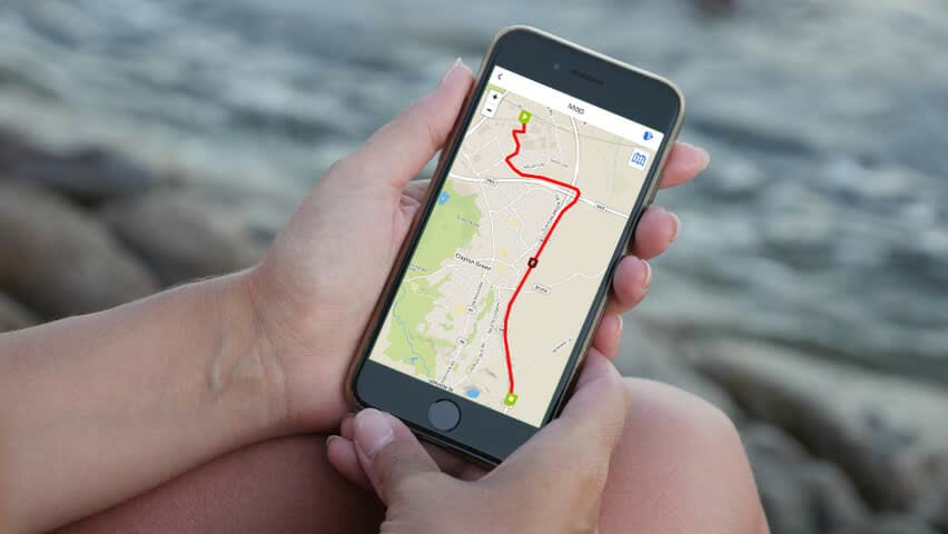 Track location with GPS